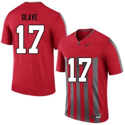 Men's Ohio State Buckeyes #17 Chris Olave Retro Nike NCAA College Football Jersey September VLM6144FP